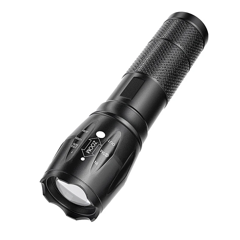 

T6 Aluminum Alloy A300 LED Flashlight Outdoor Travel Wild Adventure Rechargeable Zoom Mini Portable Practical Glare Flashlight