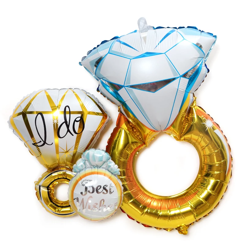 

Мультяшное кольцо с бриллиантами тематический алюминиевый пленочный воздушный шар украшение для свадебной вечеринки игрушки на день рожд...