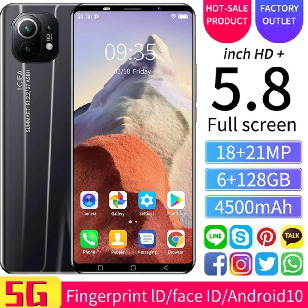 

Смартфон M11, телефон, 6 ГБ ОЗУ + 128 Гб ПЗУ, разблокированный телефон с двумя Sim-картами, мобильный телефон на базе Android