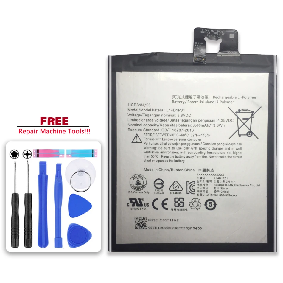

New L14D1P31 3500mAh Battery For Lenovo Tab3 7 Plus 7Plus TB-7703X TB-7703F TB-7703N PB1-770N PB1-770M PHAB Plus Batterie
