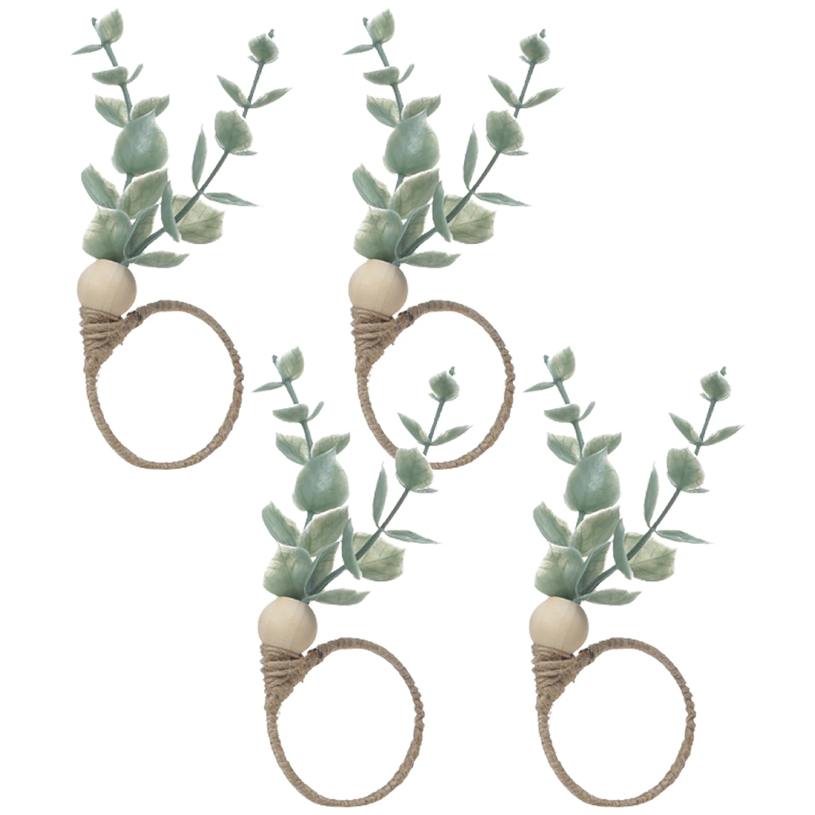 

Green Leaf Napkin Ring Eucalyptus Leaves Napkin Rings Set Of 4 Handmade Napkin Rings Garland Decorative Farmhouse Serviette