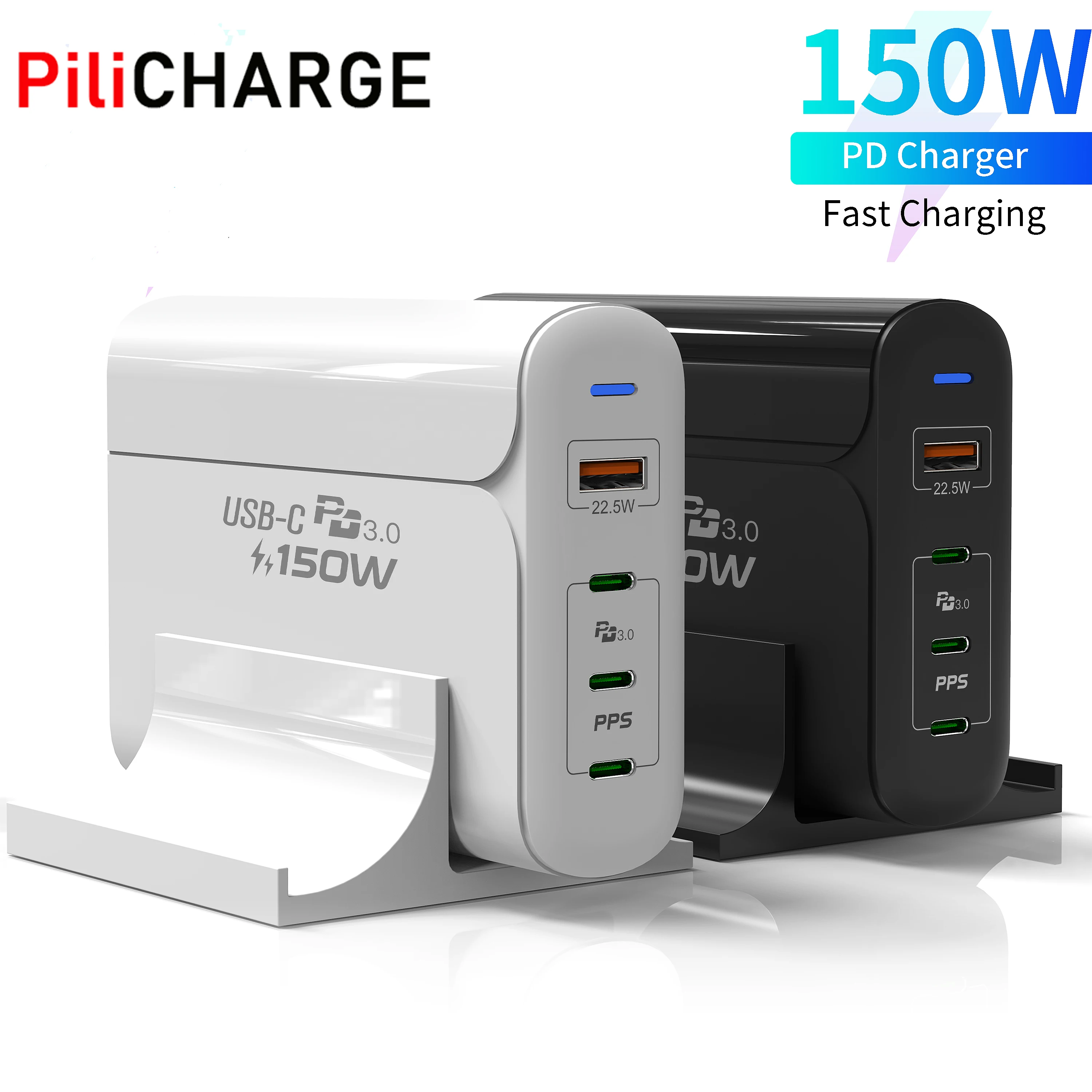 Quick Charge 150w 120 Watt Charging kit 4 in 1 Charging Station Universal Phone Mount with AC Source Cable for MacBook