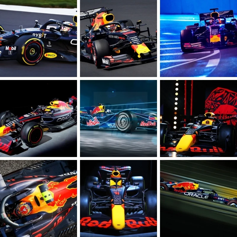 

New DIY Red Bull Racing 5D Diamond Painting Embroidery Formula 1 Infiniti Red Bull Racing Republik Novelties Home Decor