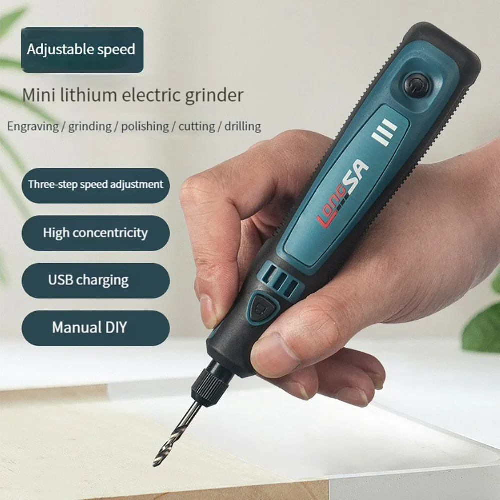 Mini Grinder USB Rechargeable Micro Rotary Tool Engraver Pen Wireless Electric Grinder Set Jade Carving Engrave Grinding Tool