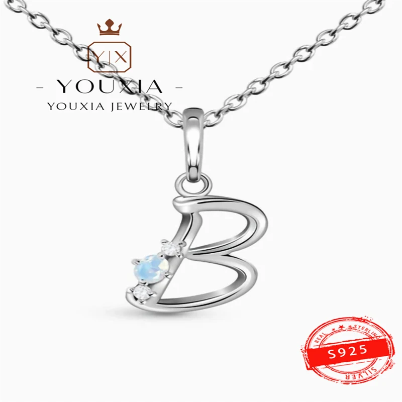 

Популярное модное ожерелье с подвеской в европейском и американском стиле простого дизайна для вечеринки женское высококачественное ювелирное ожерелье из серебра 925 пробы