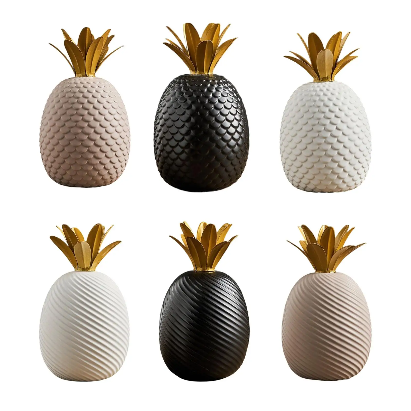 

Керамическое украшение в форме ананаса для книжной полки, ТВ-кабинета, реквизит для фотосъемки в современном стиле, современное искусство, ...
