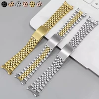 metal solid stainless steel strap for rolex datejust day date oyster band for huawei gt3 pro 4346 for samsung watch4 182220mm