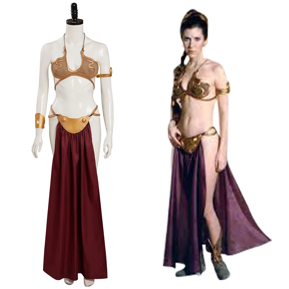 

Return of the Jedi Princess Leia Cosplay Costume Star Sexy Dress Outfits Halloween Carnival Suit For Female Disguise