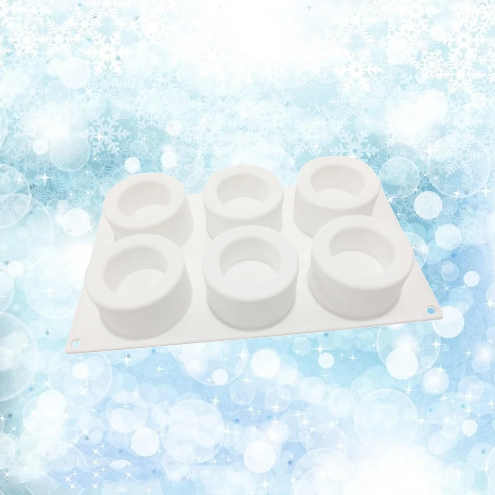 

6 Cavity Para Gelatinas Baking Dessert Self Made Tools White Silicone Cake