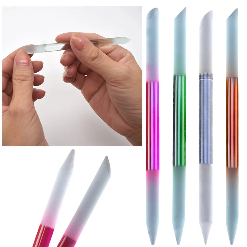 

1Pcs Glass Cuticle Pusher Nail Manicure Stick Professional Precision Filing Cuticle Remover PedicureForManicure Scrubs Stick