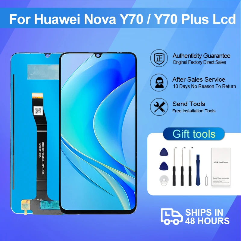 

6.75 Inch Screen For Huawei Nova Y70 Lcd Touch Digitizer Y70 Plus Display MGA-LX9N LX9 Assembly Free Ship With Tools Brand New