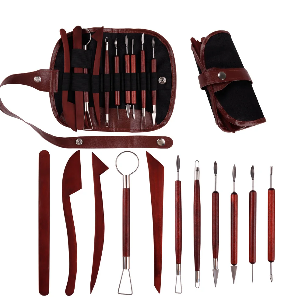 

1 Set of Clay Sculpting Tools Practical Polymer Clay Scrapers Carving Tool with Storage Bag