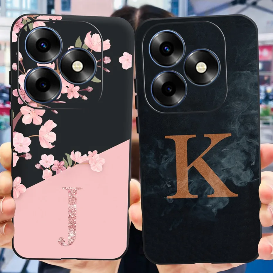 Аксессуары для Itel S23 + 2023 модный бампер телефона с цветочным узором и буквами S 23 Plus