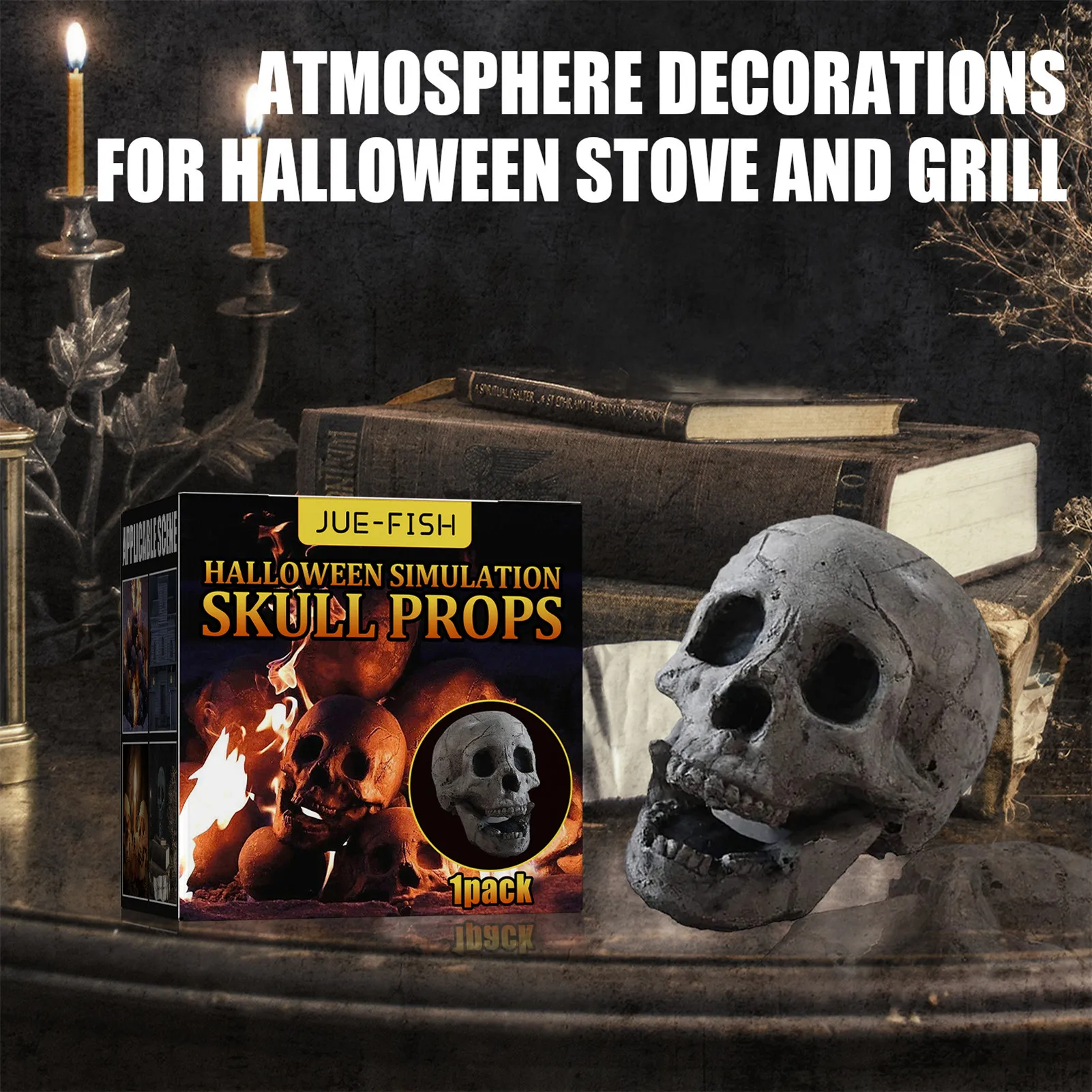 Огнеупорный керамический огнеупорный череп декор черепа для Хэллоуина