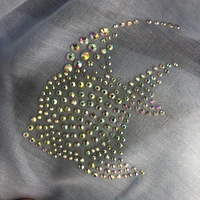 1 pcs butterfly swan heart fish pattern hotfix rhinestones crystals diamonds stones dress trimming heat transfer motif sticker