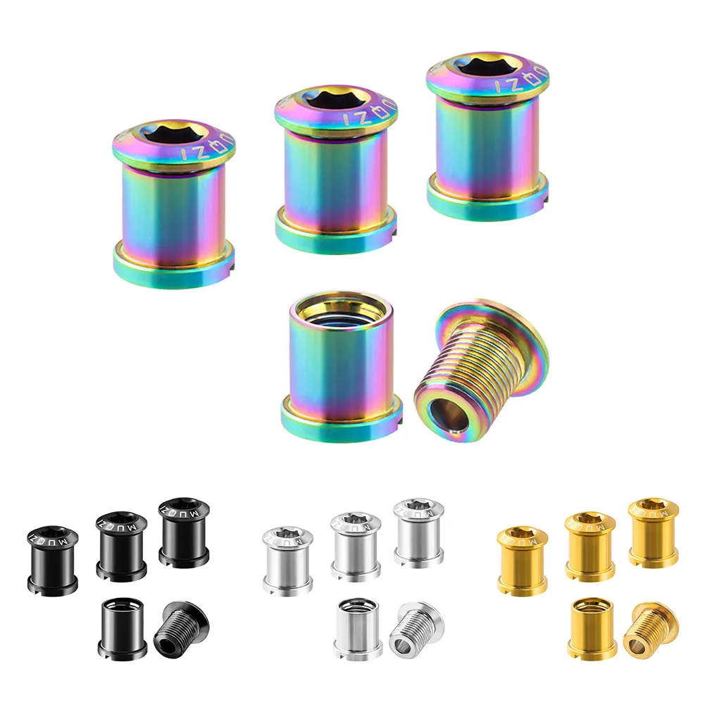 

4pcs Screw Bicycle TC4 Titanium Alloy Single And Double Disc Nail-to-Lock Fixing Screws 11.9x11.3mm Cycling Bike Accessories