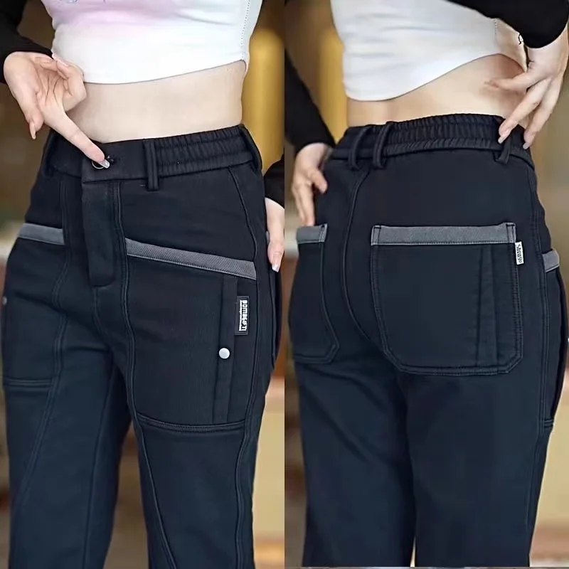 Мужские повседневные брюки прямого кроя с большими карманами D1AMiRiL2 эластичные