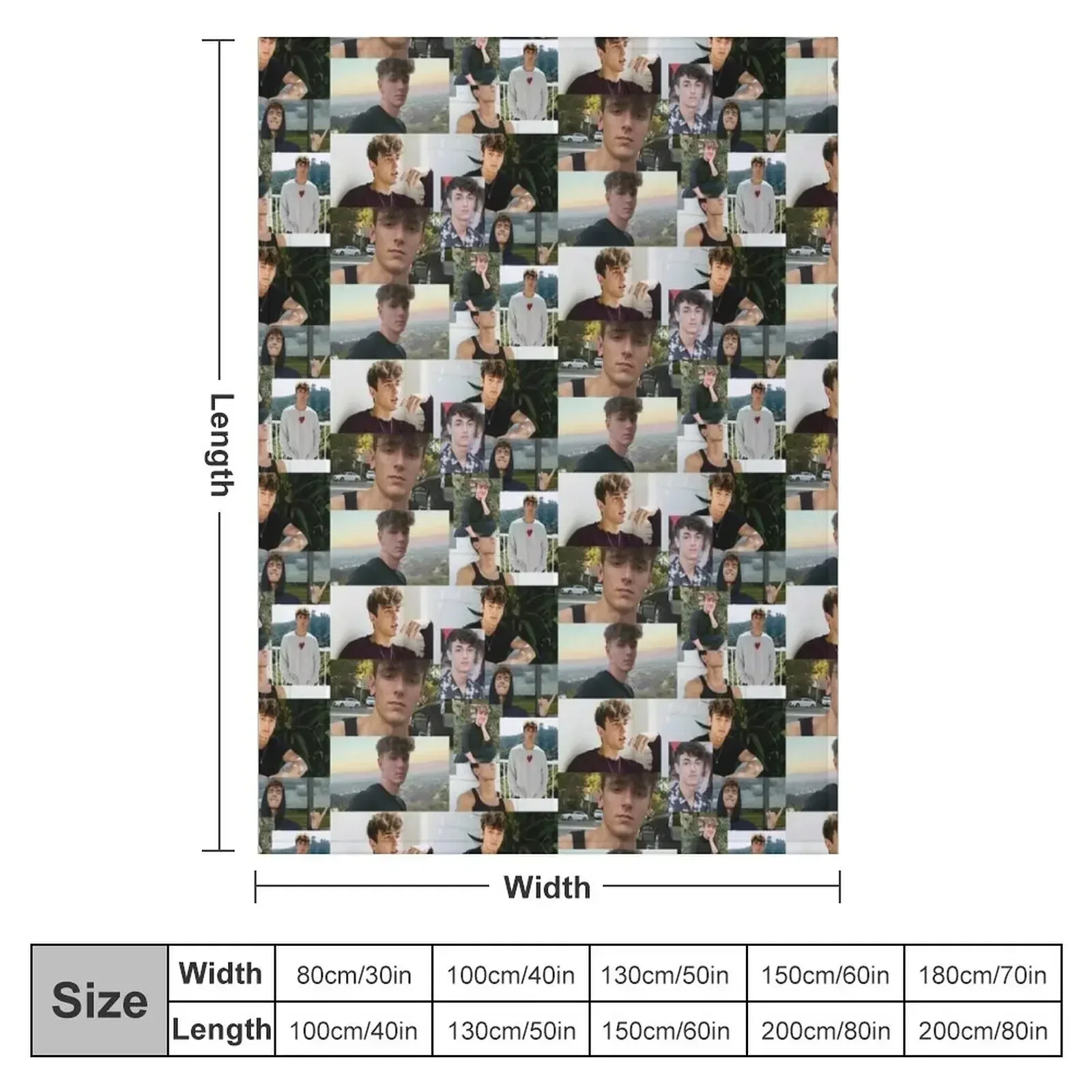 Одеяло с коллажем Bryce Hall плед роскошные утолщенные одеяла