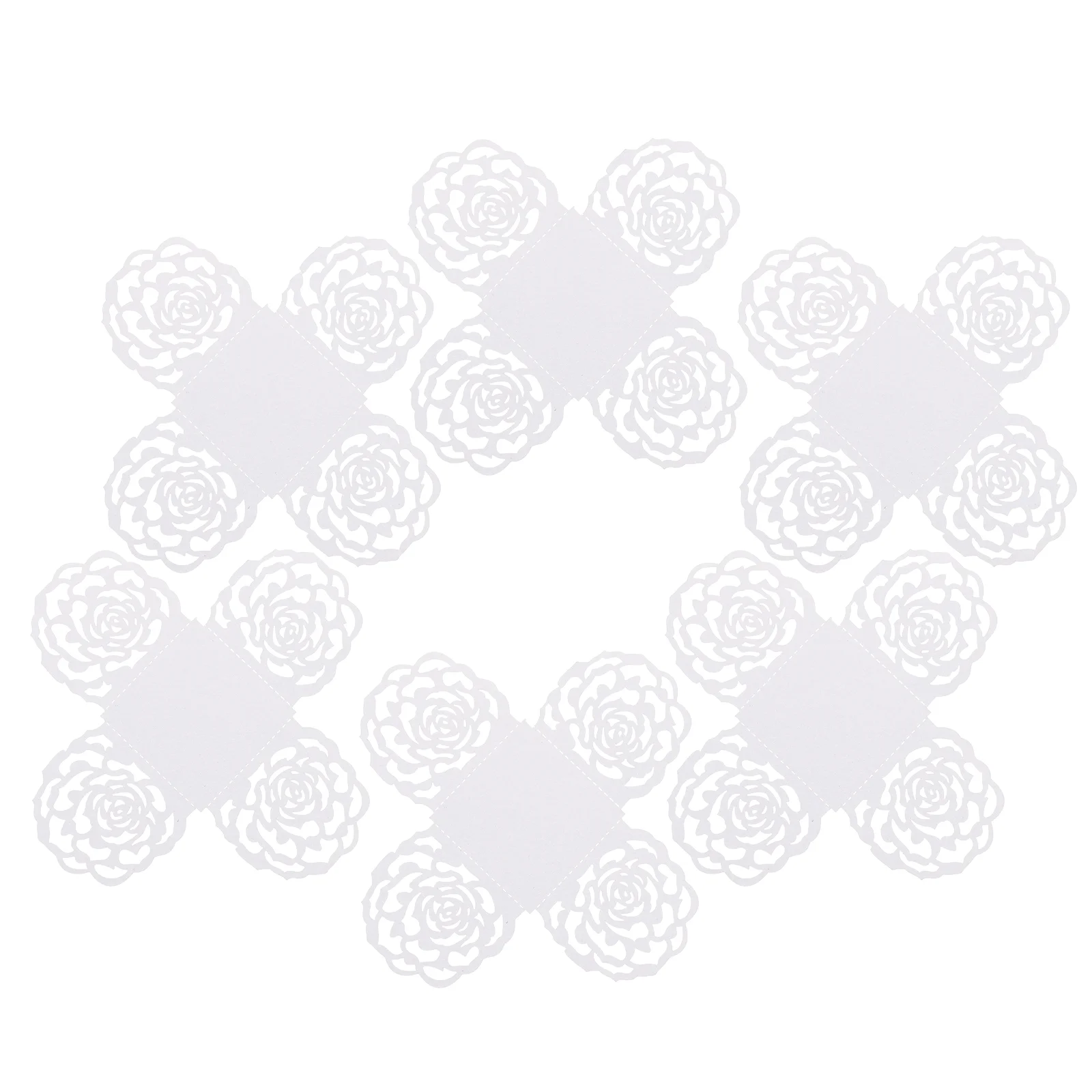 

Bakeware Candy Compartment Tray Hollow-out Chocolate Fixed Holder Packaging Supplies Kraft Paper