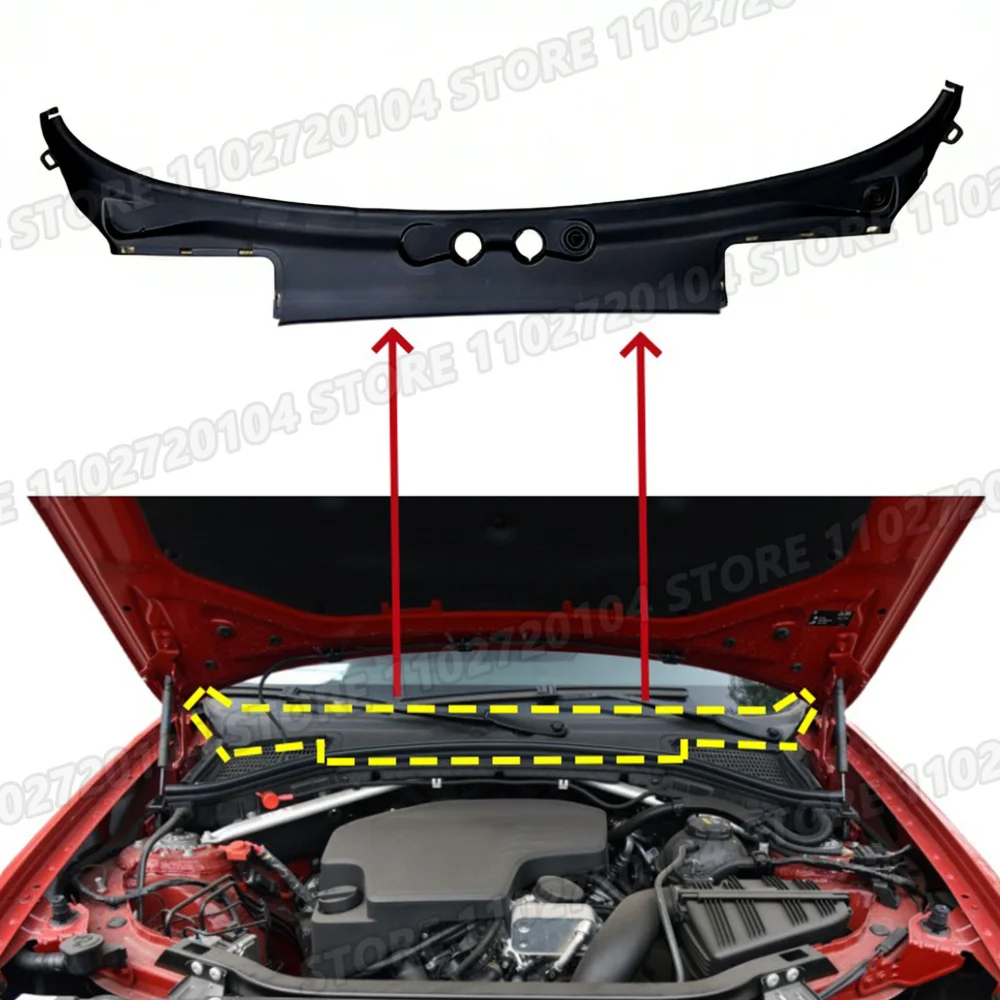 Для BMW X3 X4 серий F25 F26 2011-2018 годов выпуска: решетка панели козырька стеклоочистителя 51717206135 64319184004 64319184005 (art.: 3920db7bc675f) - 3920db7bc675f
