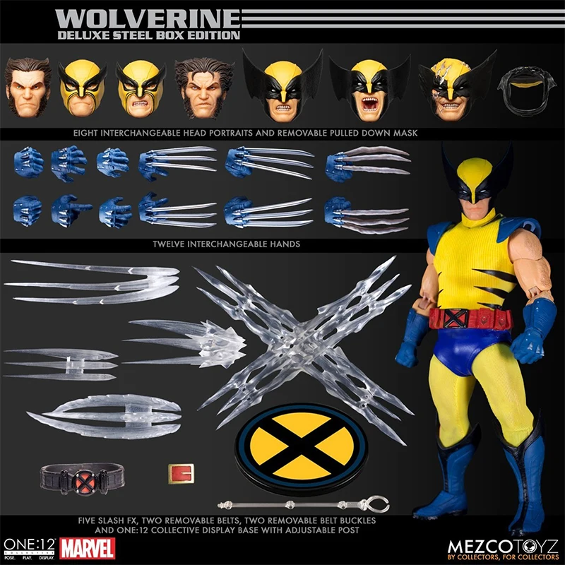 

Original Mezco Toyz Marvel Wolverine One:12 Collective Deluxe Iron Man Mark mk43 Ghost Rider Action Figure Collectible Toy