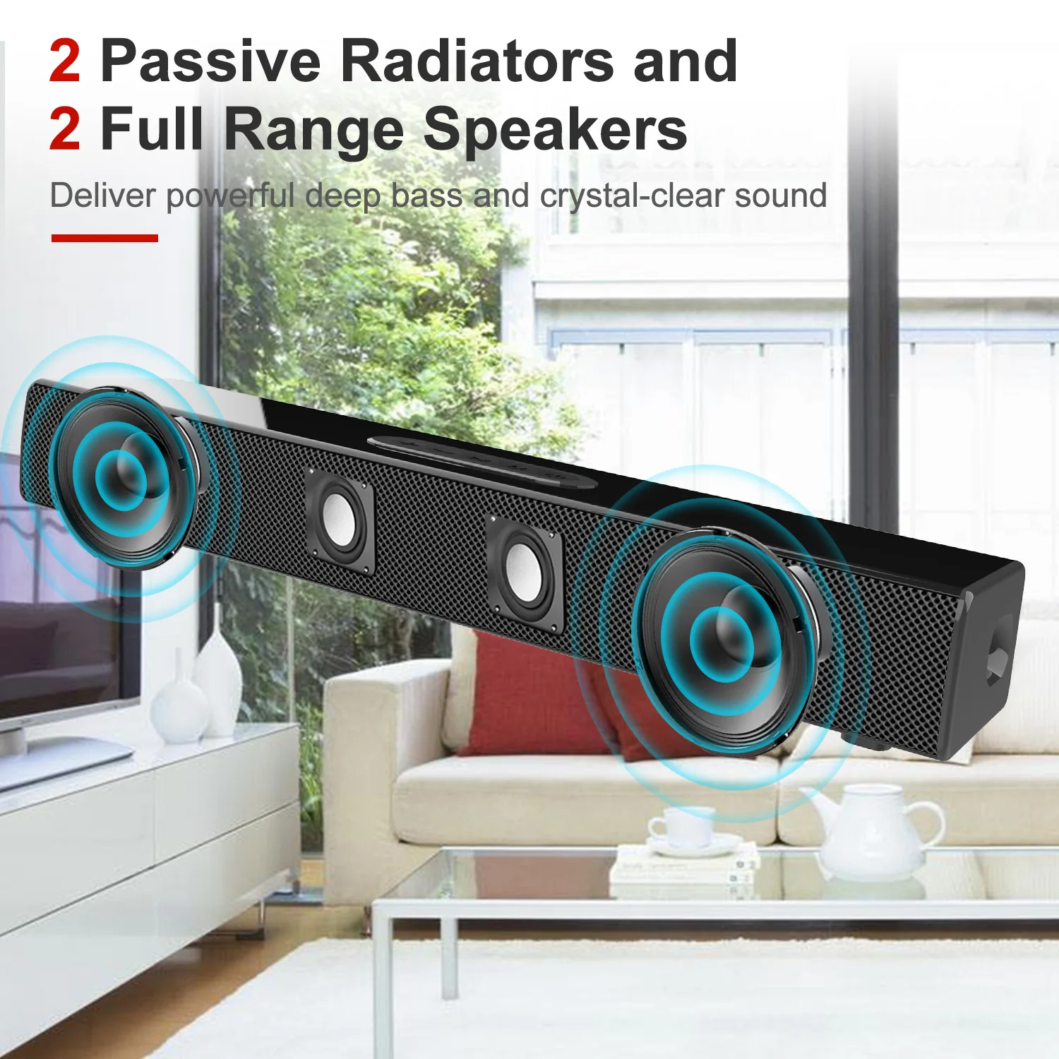 S22 Высокое качество Echo Wall 80 Вт Power Bluetooth Sound Blaster Динамик с дистанционным