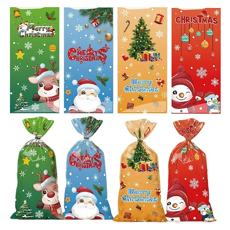 

Пластиковые подарочные пакеты MOONBIFFY Санта-Снеговик