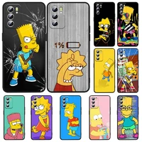 nice simpsons animation phone case for oppo realme 5 6 6i 6s 7 8 8i 9i c3 c11 c21y q3s pro narzo 50a 50i master gt2 pro black