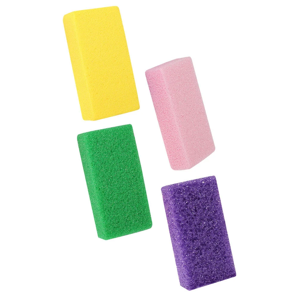 

4 Pcs Body Scrubber Foot Wash Files Handheld Exfoliating Hard Skin Removers Cuticle Rasps Pu Sole Trimmer