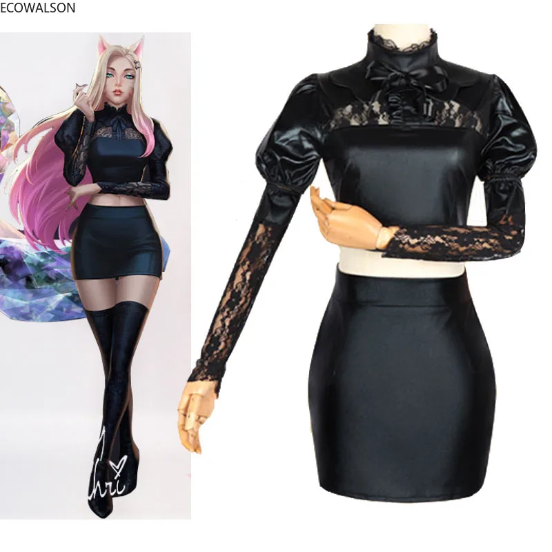 

KDA Baddest Ahri Cosplay Costume LOL KDA Cosplay Baddest Ahri Cosplay Outfit Game Sexy Costume for Women Halloween