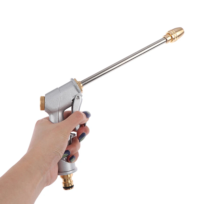 

High Pressure Water Spray Gun Metal Brass Nozzle Hose Pipe Lawn Car Wash Gun Washer Water Jet Garden House Car Cleaning Tools