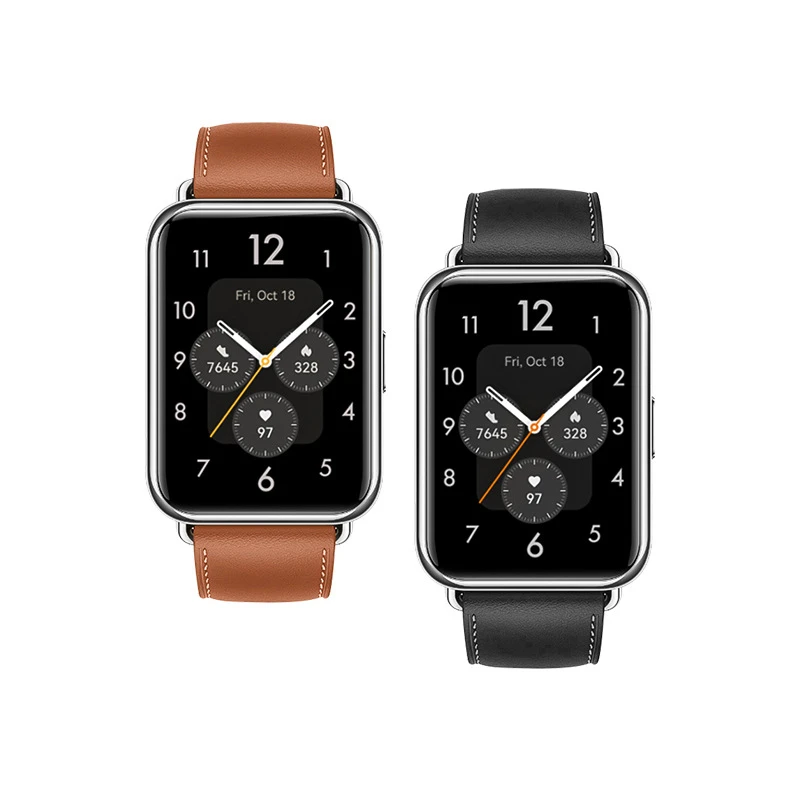 Ремешок из натуральной кожи для смарт-часов Huawei Watch Fit 2 сменный спортивный