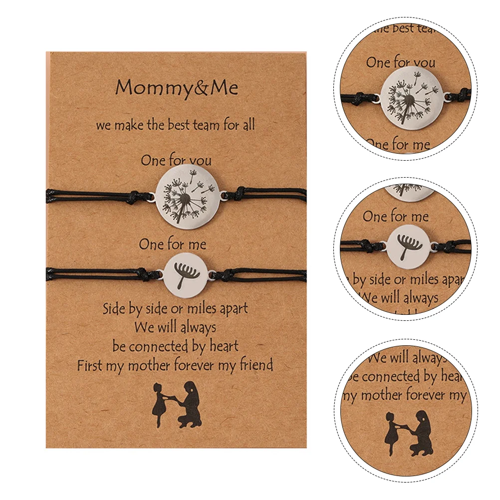 

Parent-Child Woven Bracelet Matching Hand Chain Dandelion Mother Mother's Day Gift Stainless Steel