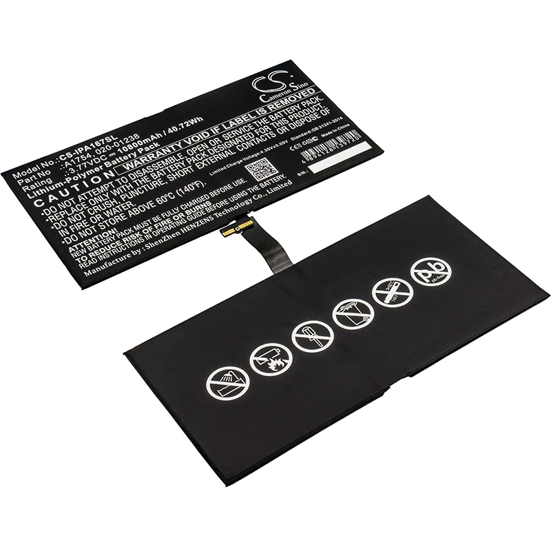 Аккумулятор CS 10800 мА · ч/40 72 Вт ч для Apple A1670 A1671 A1821 iPad Pro 12 9 2017 2-го поколения 020-01238 A1754