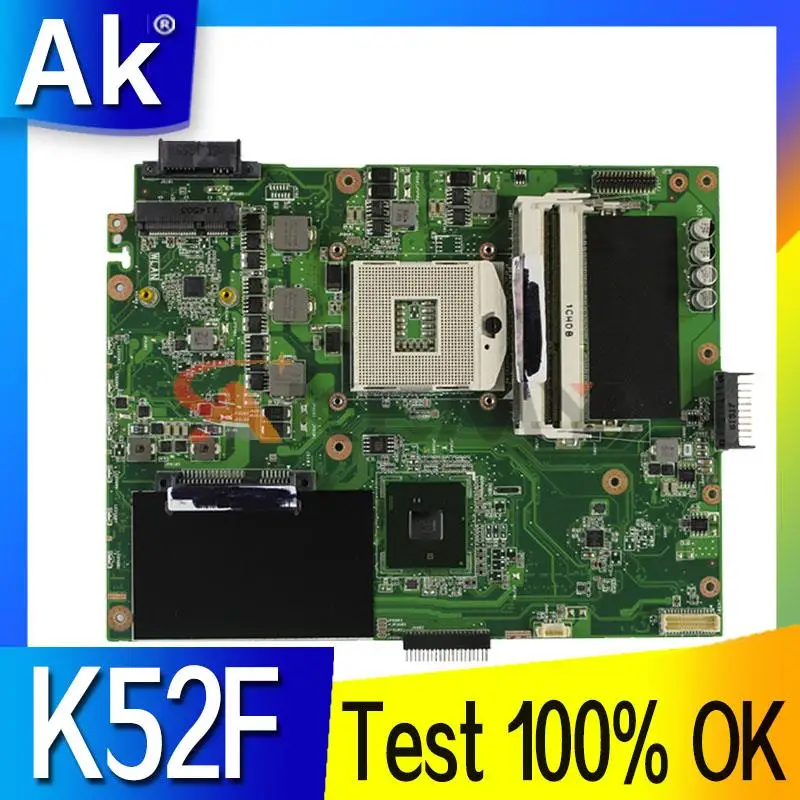 

K52F For ASUS K52F X52F A50F K52 Mainboard REV2.2 Motherboard For ASUS K52F Motherboard integrated