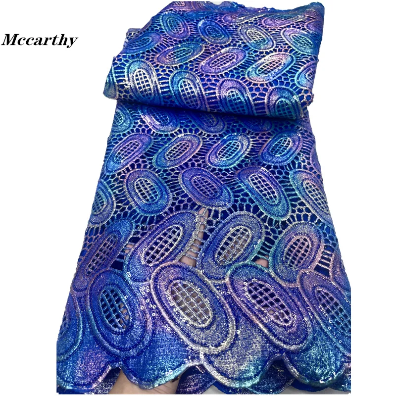 

Mccarthy African Sequins Lace Fabrics 2022 High Quality Lace Nigerian Guipure Cord Lace Fabrics For Party Dress Material