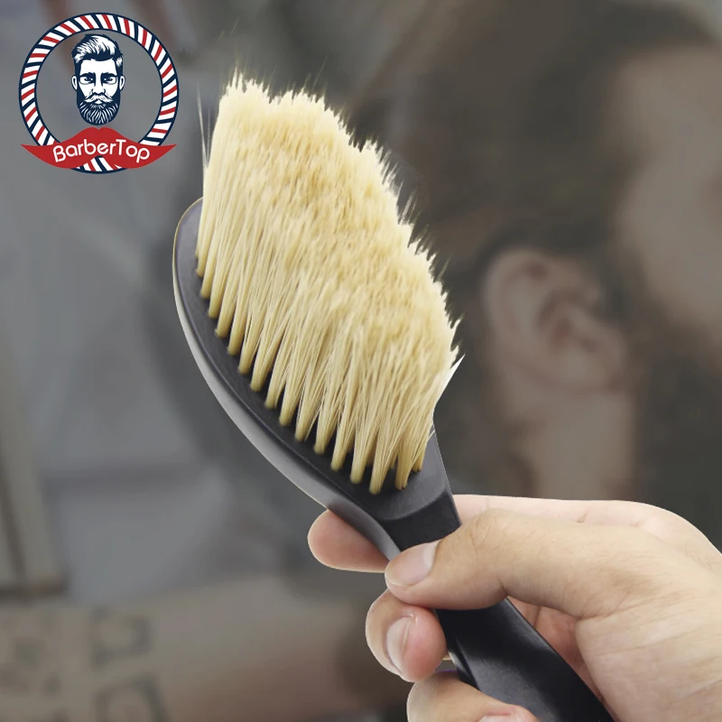 

Solid Wooden Handle Neck Face Duster Brush Long Soft Bristle Hair Cutting Cleaning Combs Pro Salon Hairdressing Styling Tools