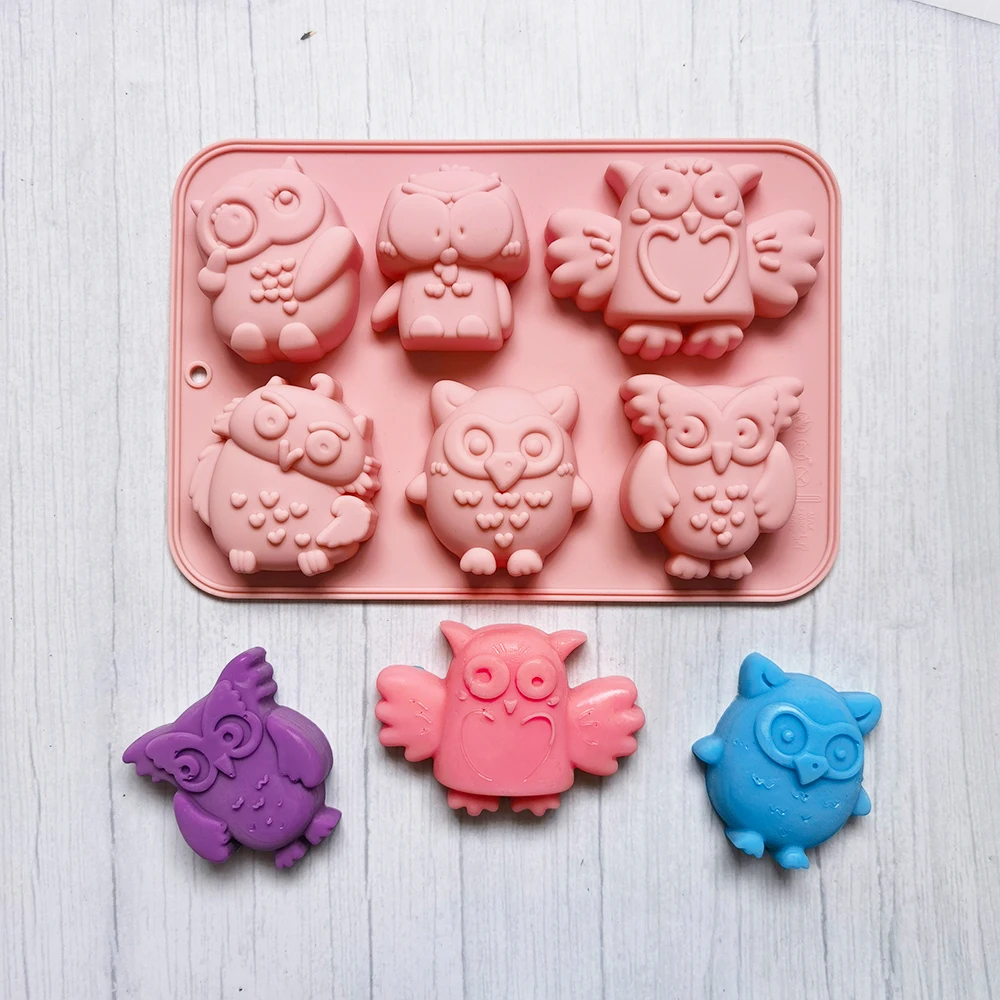 

Cute Owl Silicone Molds for Baking DIY Candy Biscuit Chocolate Mould Fondant Mold Cake Decorating Tools Bakeware Ice Cube Tray