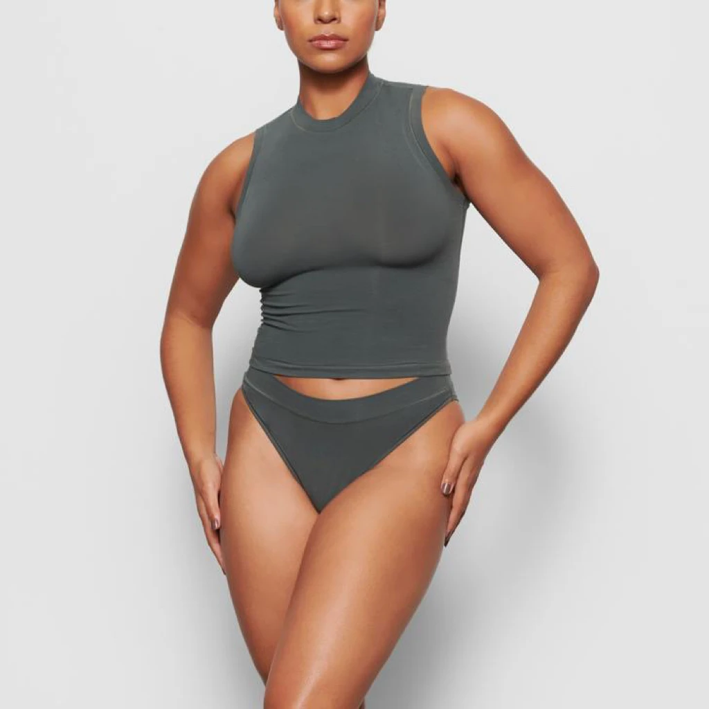 Жилет без рукавов Kim женский летний новый утягивающий серый топ с красивой спиной