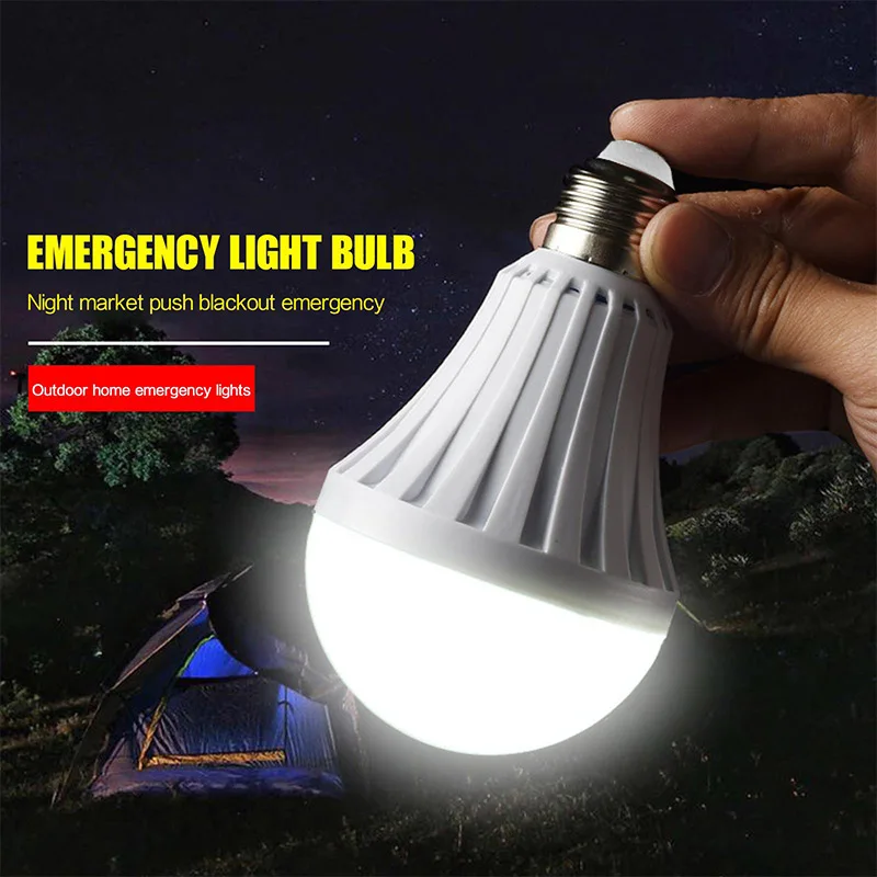 

220V Emergency Light Bulb Rechargeable Automatic Lighting Emergency Power Failure Smart Home Garden Lamp lithium Battery 10pcs