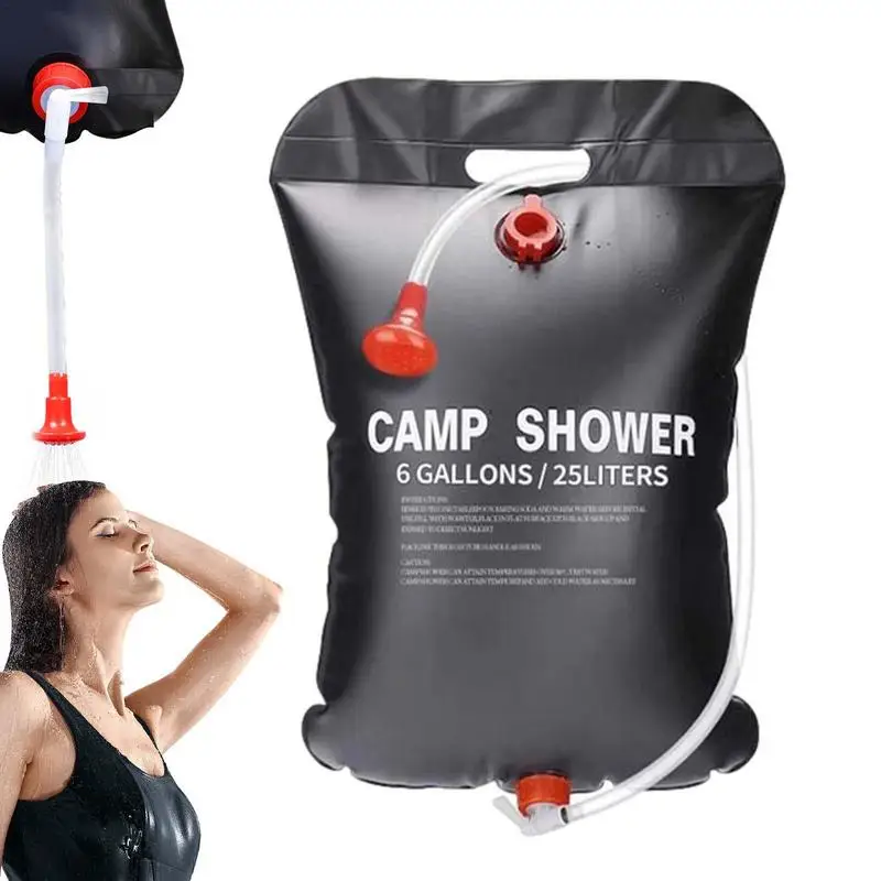 

Portable Camping Shower Solar Shower Bag With Switchable Shower Head Leakproof Solar Camping Shower Bag Traveling Supplies