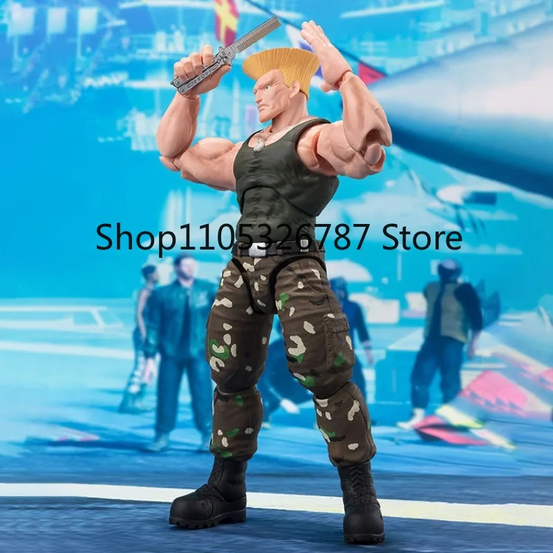 Фото Оригинальная коллекционная подвижная фигурка Bandai SHF Street Fighter 6 Guile №4