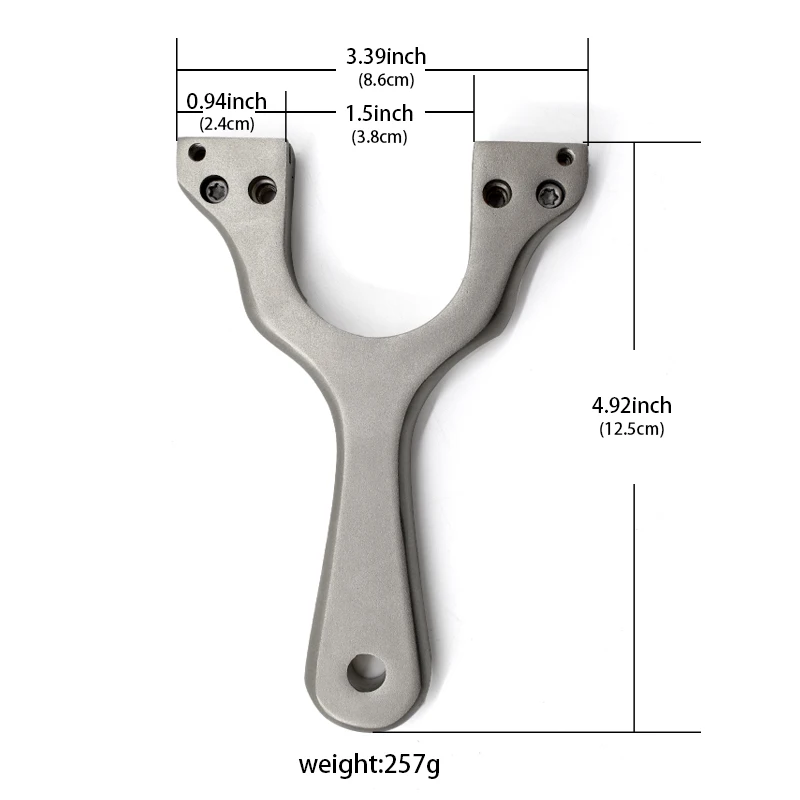 Рогатка Лазерная из нержавеющей стали с плоской резиновой лентой для стрельбы