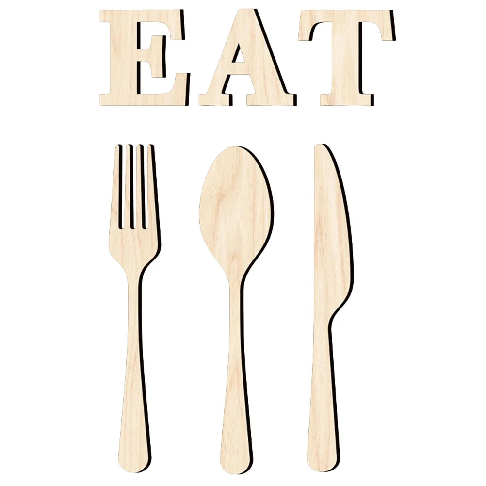 

Wall Sign Kitchen Decor Eat Wooden Hanging Fork Farmhouse Rustic Wood Decals Plaque Spoon Quote Room Signs Stickers Drink Love