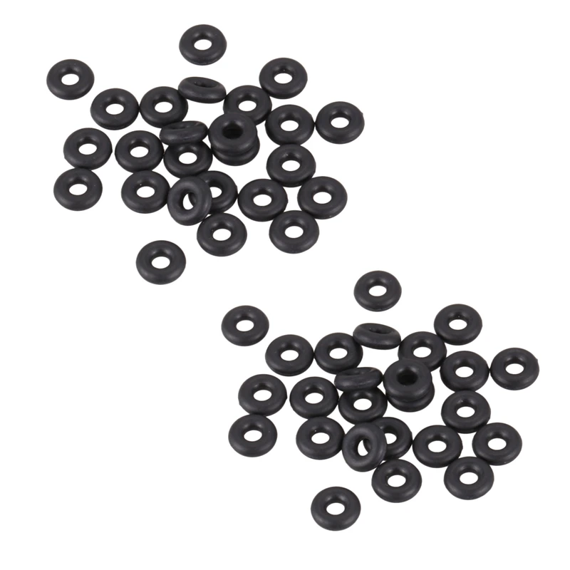 

40 Pieces 5.6 Mm Diameter 1.8 Mm Thickness Black Rubber O-Ring Oil Washers