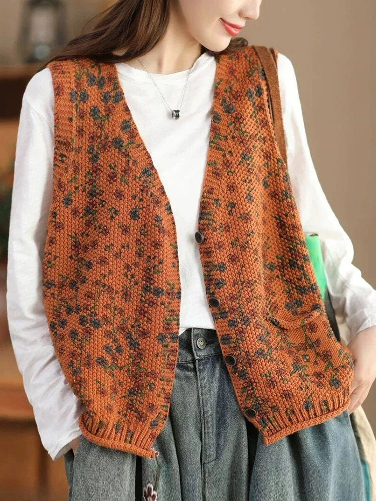 Короткий кардиган для мам среднего возраста жилет Ранняя осень трикотажный топ