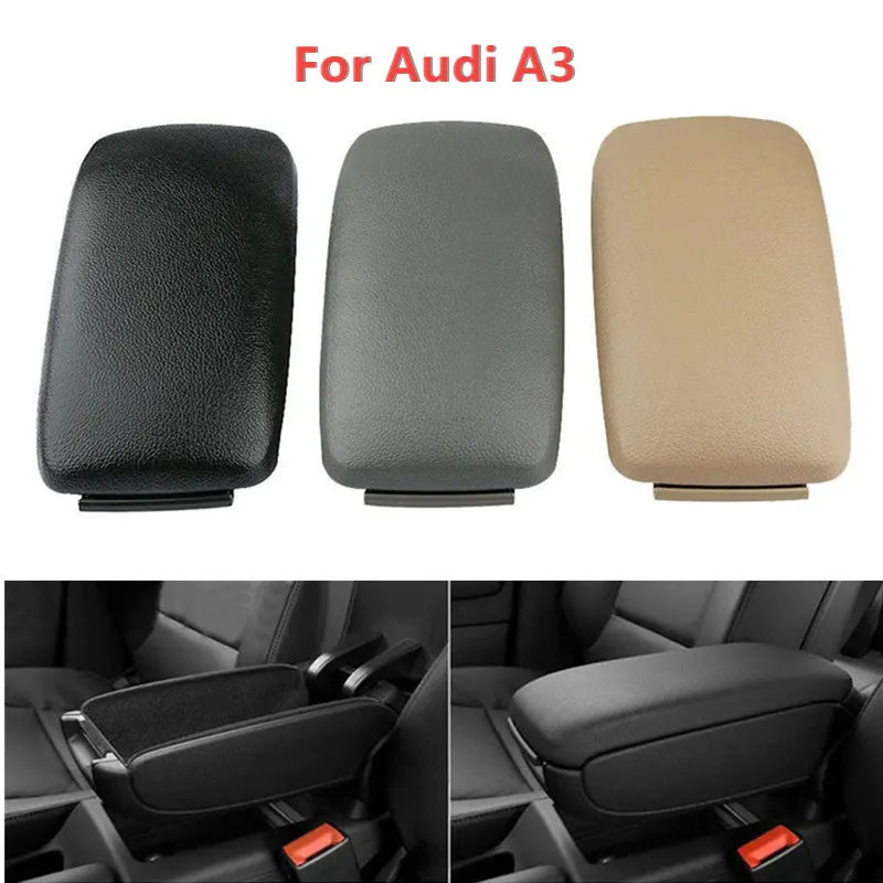 

For Audi A3 8p 2003- 2012 Car Armrest Cover PU Leather Latch Lid Center Console Arm Rest Replacement Accessories 2004 2005 2006