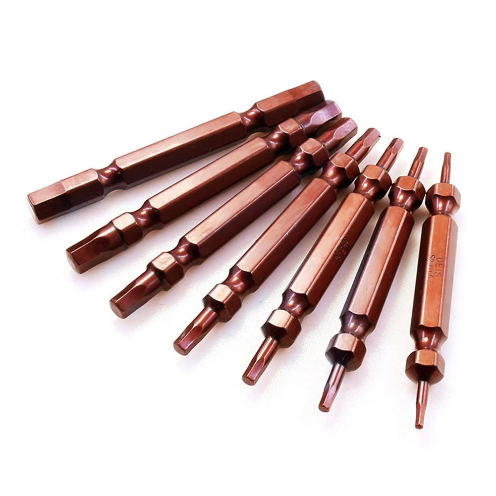 

7Pcs/Set 1/4 Inch Hex Shank Screwdrivers Bit Set Double Head Hexagonal Bits S2 Steel Electric Screwdriver Bit 65/100/150mm