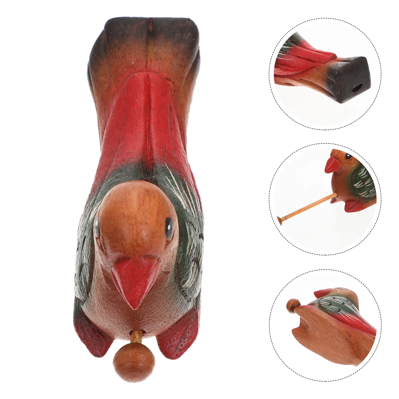 Desk Topper Bird Warbler Whistle Bird Call Toy Whistle Wooden Bird Whistle Children Musical Instrument Bird-shaped Craft