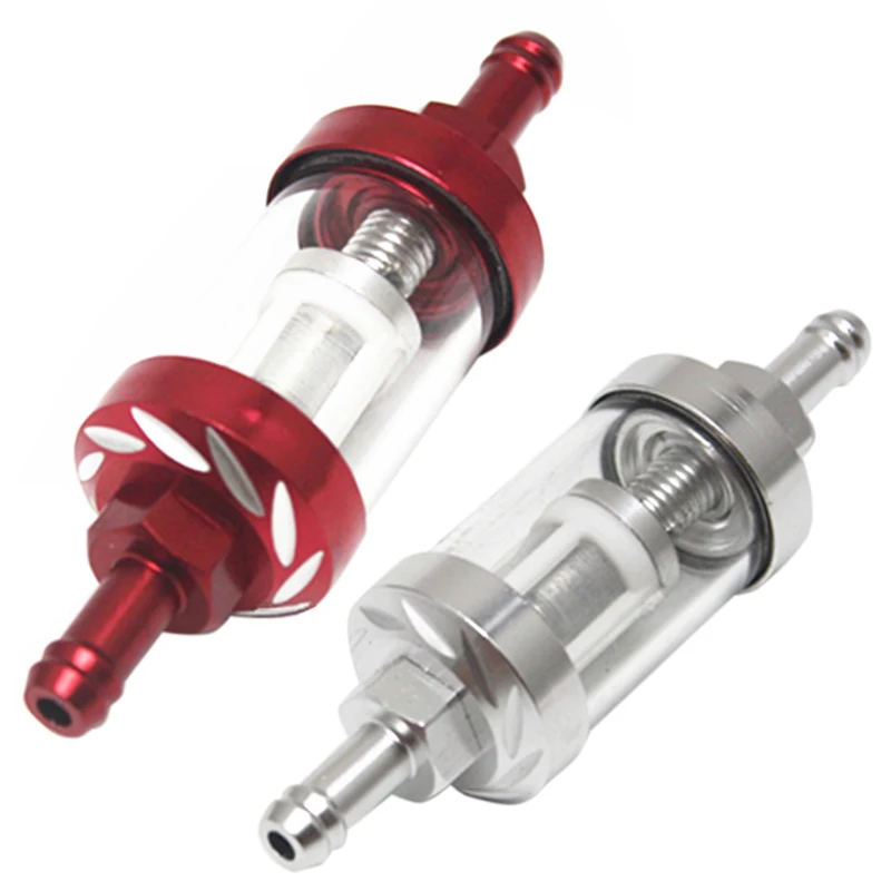 

Aluminum Alloy Glass Motorcycle Gas Fuel Gasoline Oil Filter Moto Accessories For Atv Dirt Pit Bike Motocross